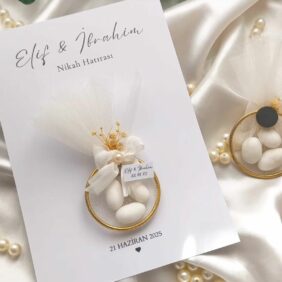 Carte mini anneau dragées